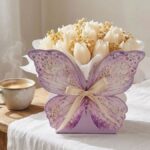 Butterfly Whisper Floral Candle – Lavender Luxury Gift Bouquet