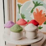 Whimsical Mushroom Glow Candle – Pastel Toadstool Decorative