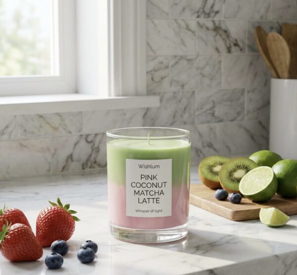 Pink Coconut Matcha Latte Iced Coffee Candle